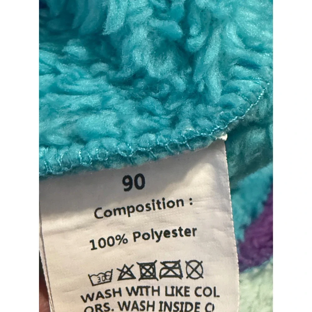 Monsters Inc Sulley Plush Hooded Romper Toddler Size 90 Blue Purple Costume 24 m